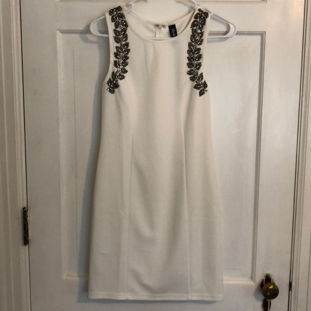 New White Beaded Cocktail dress Never worn